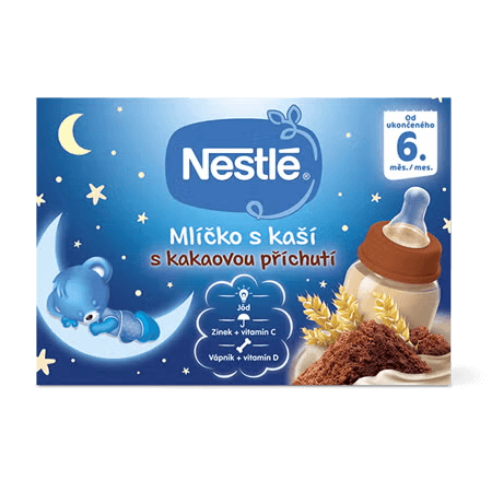 NESTLÉ Mlíčko s kaší s kakaovou příchutí 2 x 200 ml
