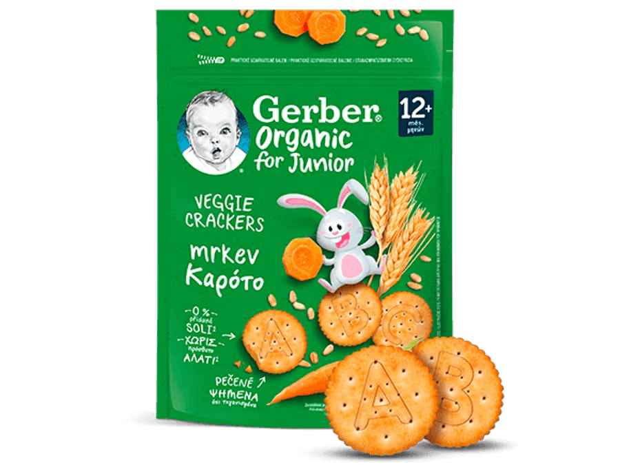 GERBER Organic krekry s mrkví 100 g