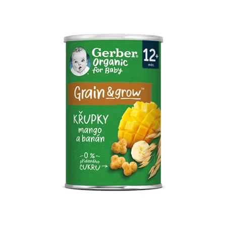 GERBER Organic křupky s mangem a banánem 35 g