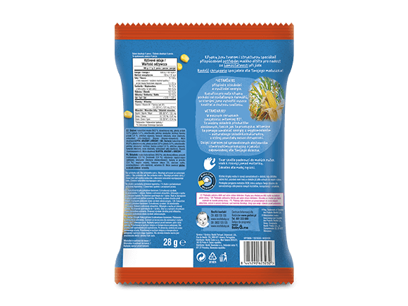 GERBER Snacks kukuřičné křupky jahoda a banán 28 g