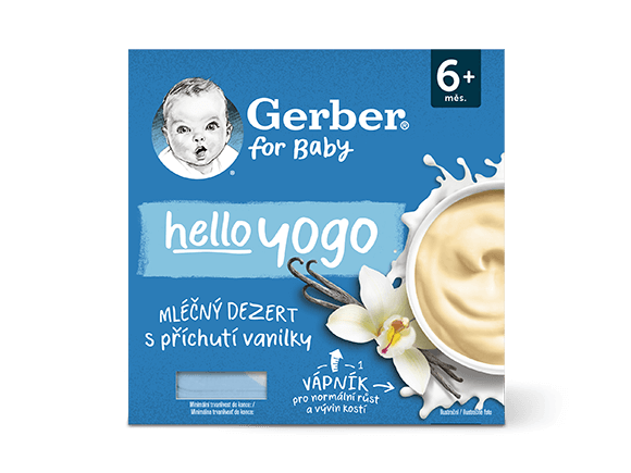 GERBER hello yogo mléčný dezert s příchutí vanilky 4x100 g