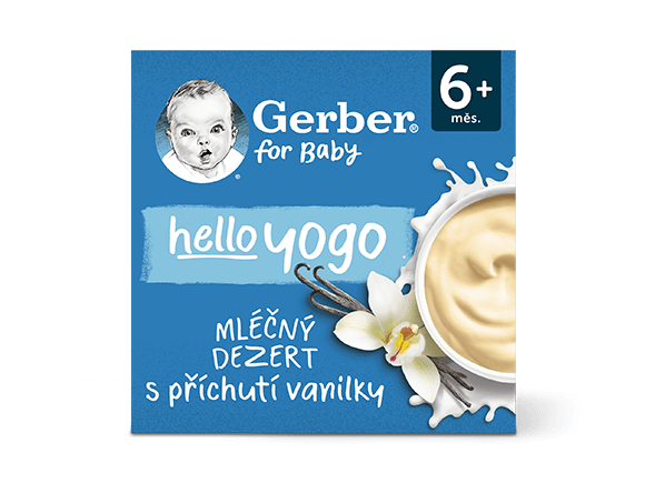 GERBER hello yogo mléčný dezert s příchutí vanilky 4x100 g