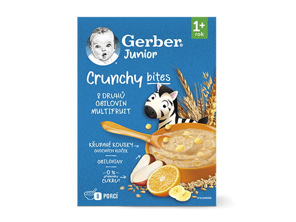 GERBER Junior nemléčná kaše ovocná s křupavými kousky 200 g