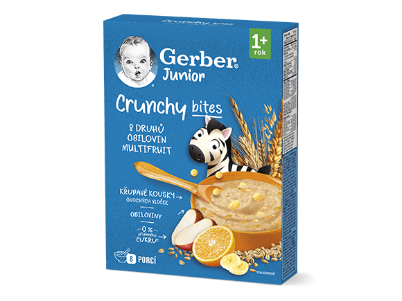 GERBER Junior nemléčná kaše ovocná s křupavými kousky 200 g