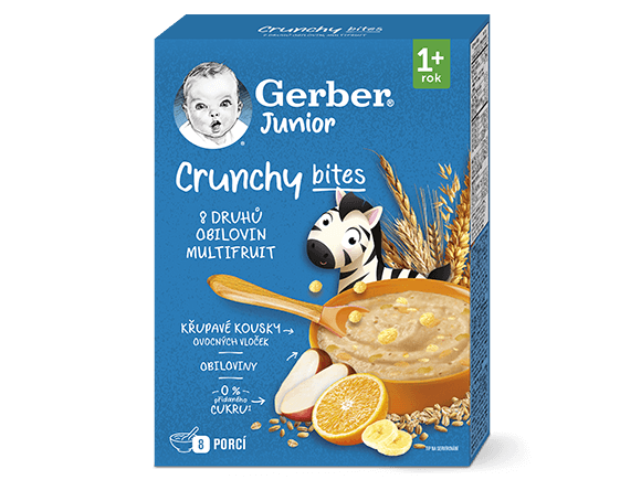 GERBER Junior nemléčná kaše ovocná s křupavými kousky 200 g
