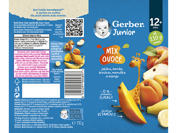 Gerber Junior kapsička Mix ovoce 110 g