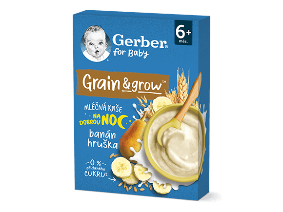 GERBER mléčná kaše banán a hruška 200 g