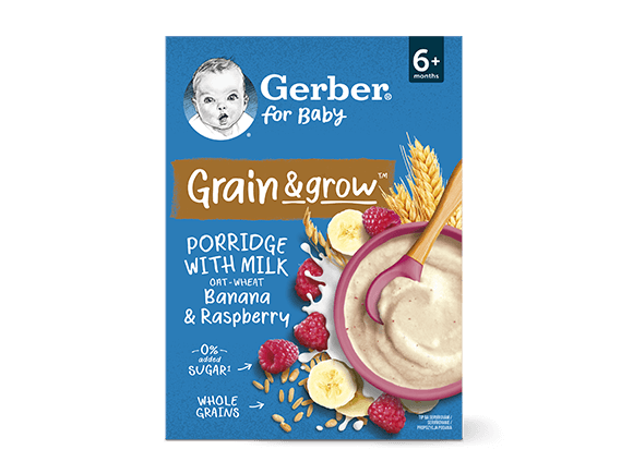 GERBER mléčná kaše banán a malina 200 g