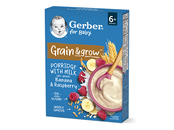 GERBER mléčná kaše banán a malina 200 g