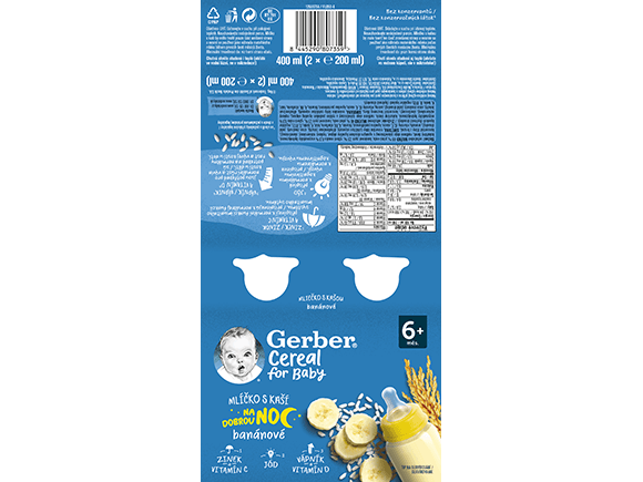 GERBER Cereal mlíčko s kaší banánové