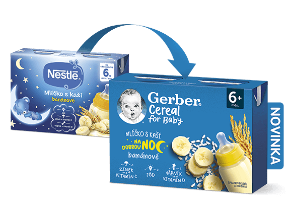 GERBER Cereal mlíčko s kaší banánové