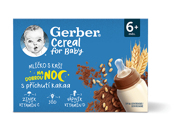 GERBER Cereal mlíčko s kaší kakao 2x200 ml