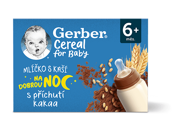 GERBER Cereal mlíčko s kaší s příchutí kakaa 2x200 ml