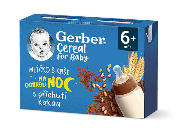 GERBER Cereal mlíčko s kaší s příchutí kakaa 2x200 ml