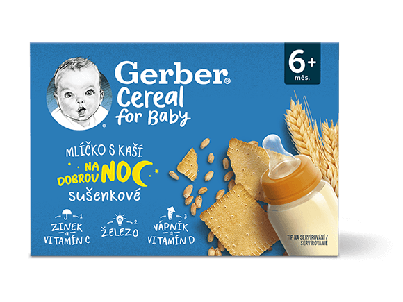 GERBER Cereal mlíčko s kaší sušenkové 2x200 ml