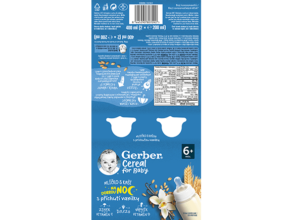GERBER Cereal mlíčko s kaší vanilka