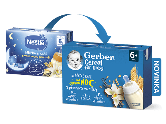 GERBER Cereal mlíčko s kaší vanilka