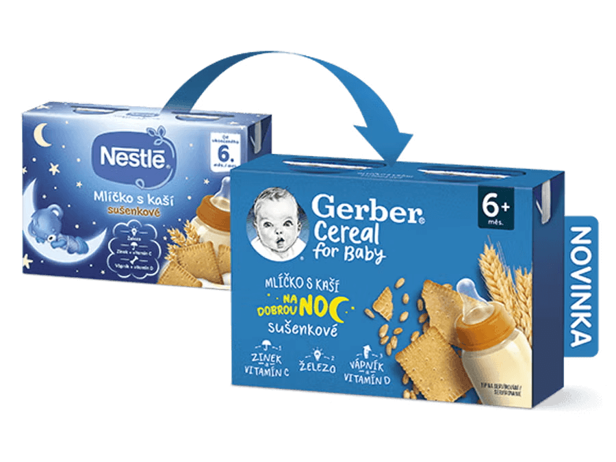 GERBER Cereal mlíčko s kaší sušenkové 2x200 ml
