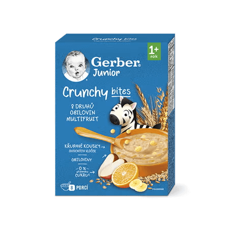 GERBER Junior nemléčná kaše ovocná s křupavými kousky 200 g