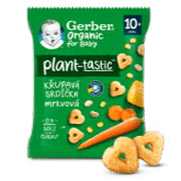 GERBER Organic křupavá srdíčka s mrkví 28 g