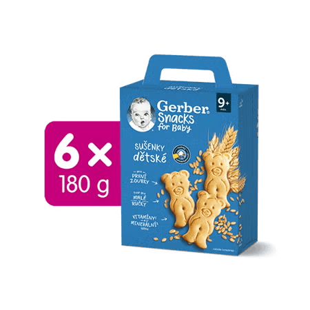 GERBER Snacks dětské sušenky 180 g