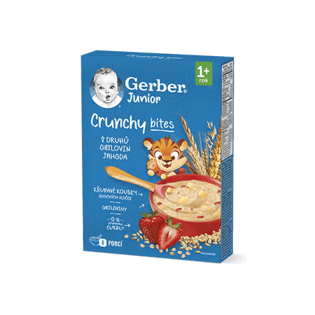 GERBER Junior nemléčná kaše jahodová s křupavými kousky 200 g