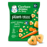 GERBER Organic křupavá srdíčka s mrkví 28 g