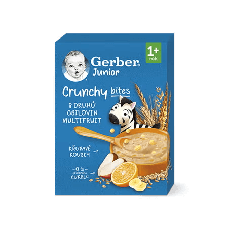 GERBER Junior nemléčná kaše ovocná s křupavými kousky 200 g