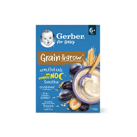 GERBER nemléčná kaše pšenično-ovesná švestka 200 g