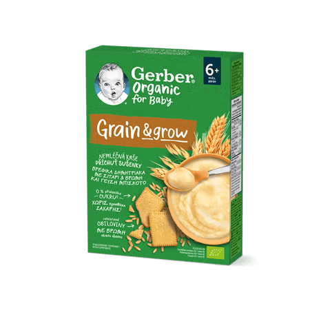 GERBER Organic nemléčná kaše s příchutí sušenky 200 g