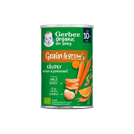 GERBER Organic křupky s mrkví a pomerančem 35 g