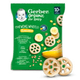 GERBER Organic chewing wheels křupavá kolečka s banánem 28 g