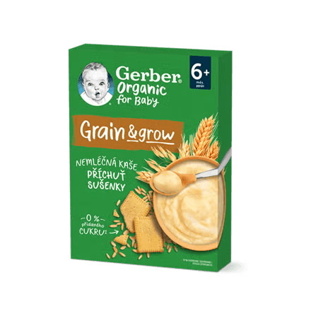 GERBER Organic nemléčná kaše s příchutí sušenky 200 g