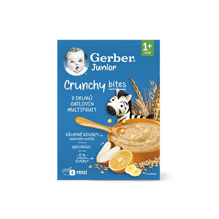 GERBER Junior nemléčná kaše ovocná s křupavými kousky 200 g
