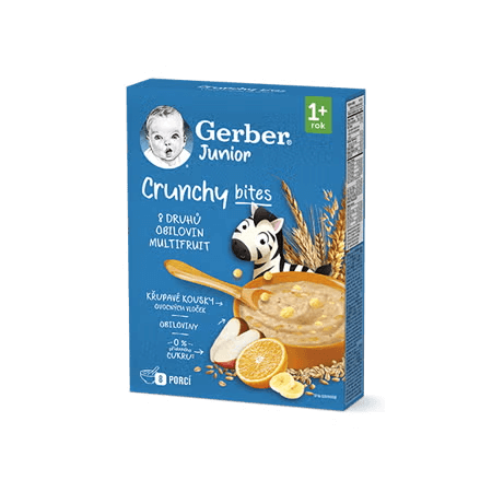 GERBER Junior nemléčná kaše ovocná s křupavými kousky 200 g