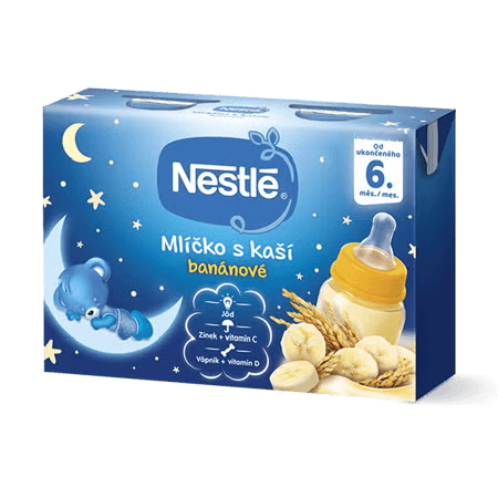 NESTLÉ Mlíčko s kaší banánové 2 x 200 ml