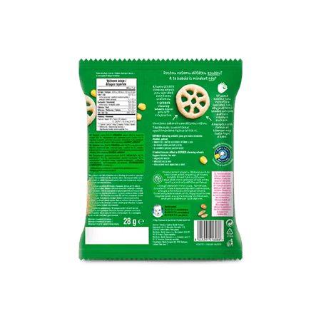 GERBER Organic chewing wheels křupavá kolečka s banánem 28 g