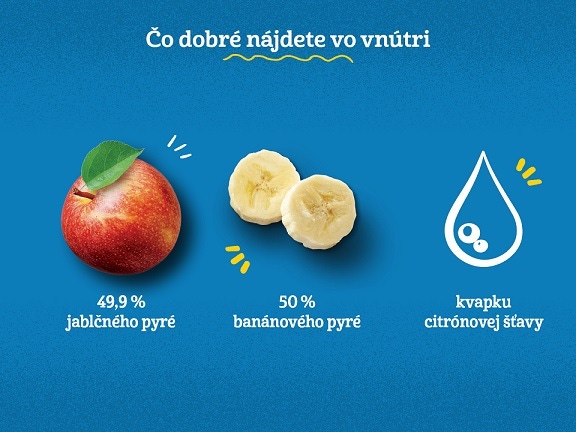 Benefity kapsička GERBER Natural banán a jablko 90 g