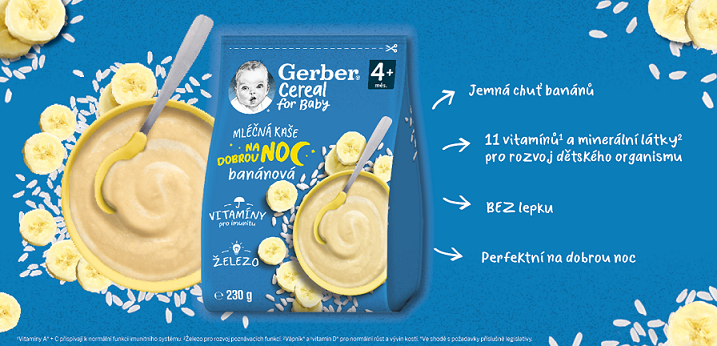 banner GERBER Cereal banánová kaše