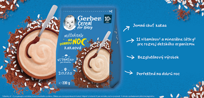 Banner_GERBER Cereal mliečna kaša kakaová na dobrú noc