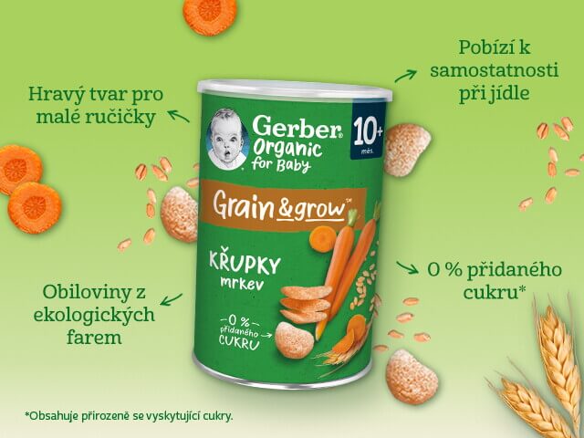 GERBER Organic křupky mrkev