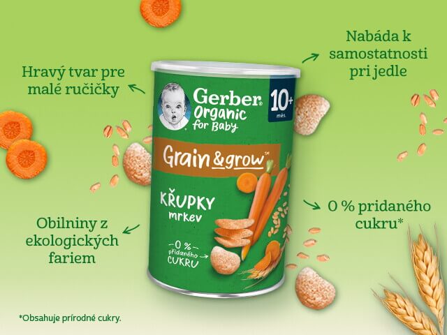 GERBER Organic chrumky s mrkvou