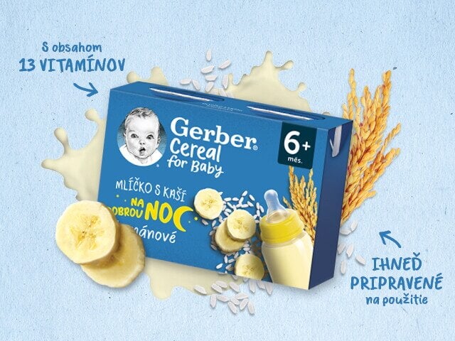 Gerber Mliečko s kašou banán