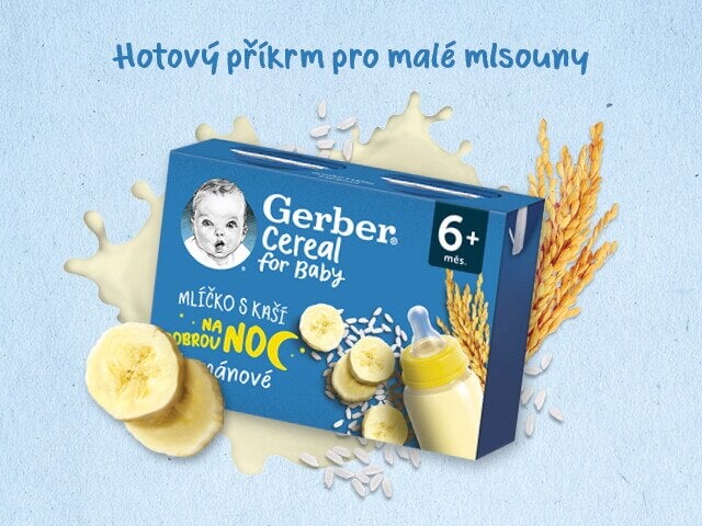 Gerber mlíčko s kaší banán