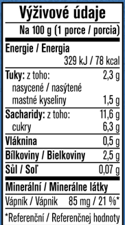 výživové údaje
