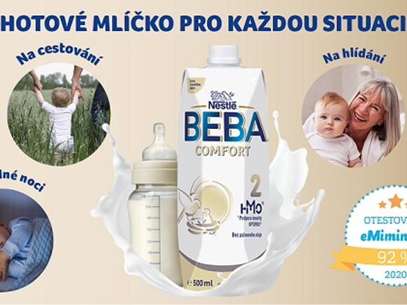 Maminky doporučují hotové mlíčko BEBA COMFORT