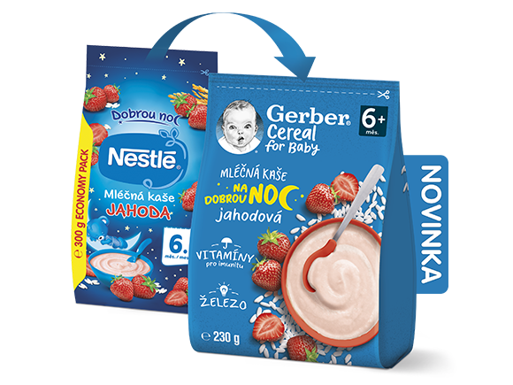 GERBER Cereal mléčná kaše jahodová_záměna