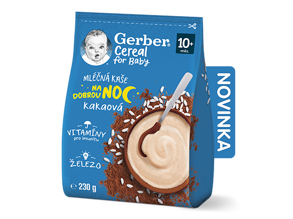 GERBER Cereal mléčná kaše kakaová_novinka