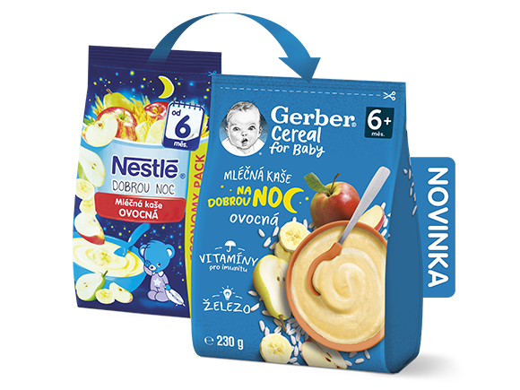 GERBER Cereal mléčná kaše ovocná_záměna