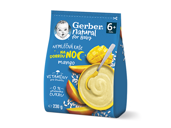 GERBER Natural nemléčná kaše mango